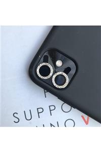 Mislina Iphone 11 Model, 12 Model Ve 12 Mini Model Uyumlu, Kamera Lens Koruyucu -diamond Silver