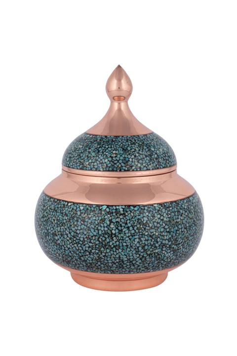 Momento Sanat Küçük Turkuaz Kaplama Şekerlik