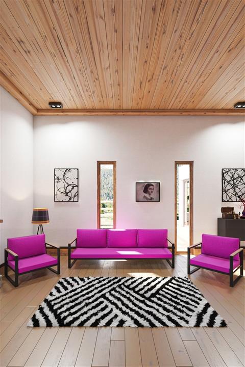 Evdemo Kobalt 3lü Koltuk Kanepe Takımı Mor