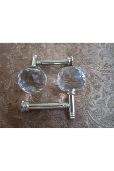 ZAVANSA Fon Perde Bağlama Aparatı Gümüş Kristal Renso