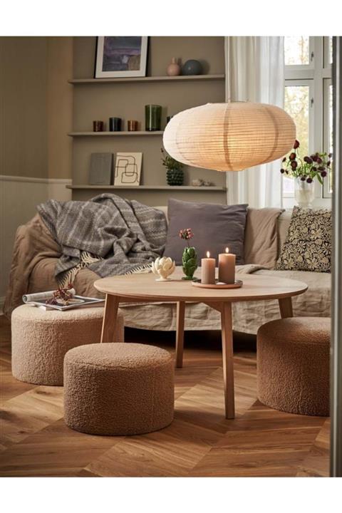 S Home Design Concept Tedy Camel Puf 34 Cm