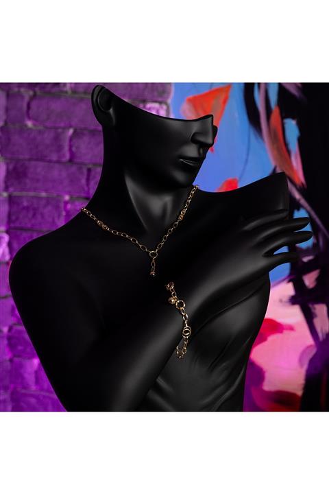 Ada Kuyumculuk 14 Ayar Taşsız 2'li Set