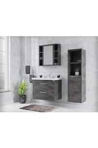 HCR Dicle Banyo Dolabı 80 Cm Set