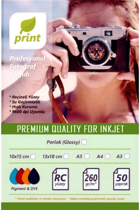 PRİNT Epson L3160 Fotoğraf Kağıdı Premium Parlak 260 Gr 13x18 50 Yp