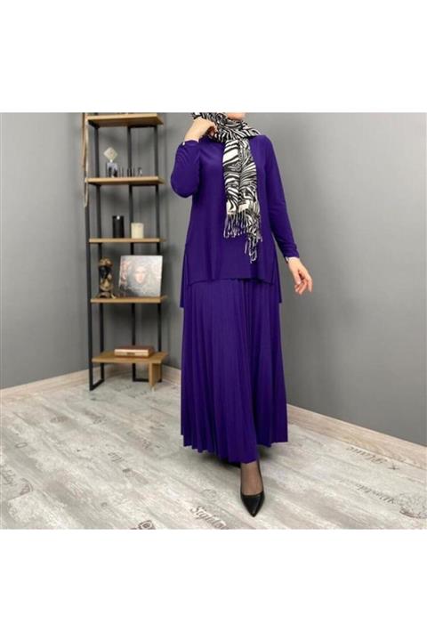 Afili Eteği Piliseli Tunik Takım