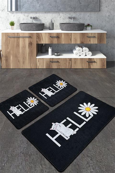 Chilai Home Hola Gato Banyo Halısı Djt 3 Lü Set