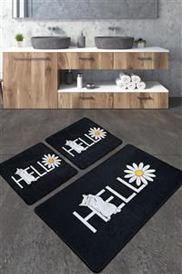 Chilai Home Hola Gato Banyo Halısı Djt 3 Lü Set