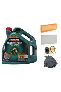 CASTROL 5w30 Yağ + Filtre Ful Set Ford Fusion 2002 2007 Arası 1.6 Dizel