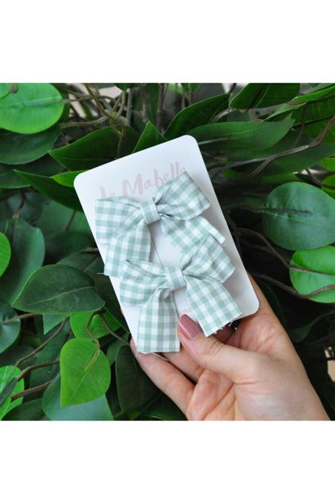 Le Mabelle Mint Pötikareli 2'li Klips Toka Set