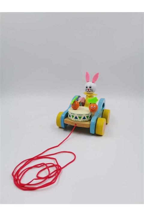Fixman Ahşap Ipli Cekcek Oyuncak Araba