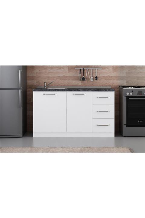 Minar 145 cm Mutfak Dolabı Beyaz 145-b1-alt Modül