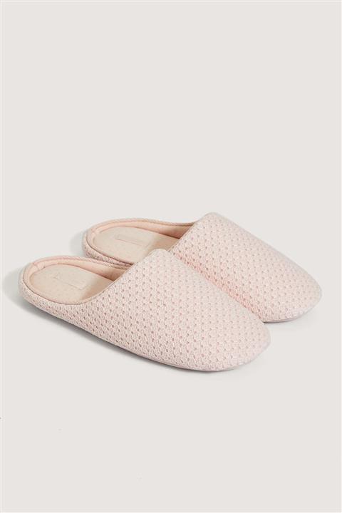 Oysho Kadın Pembe Dokuma Basic Terlik