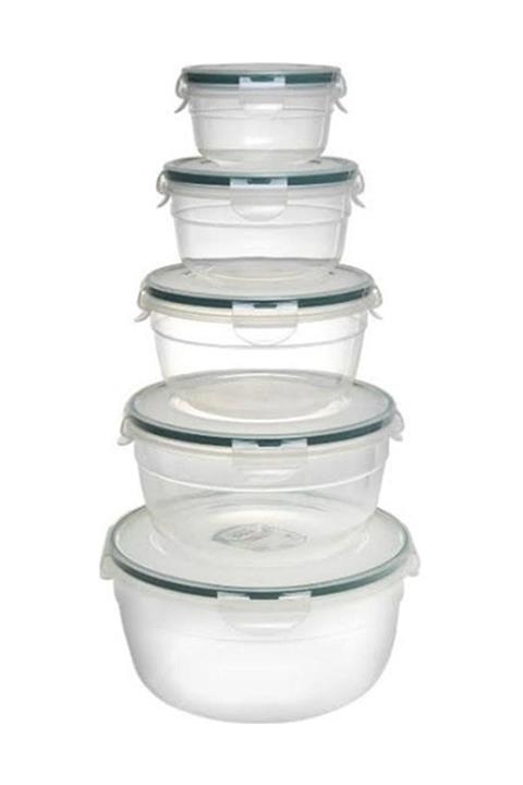 IRAK PLASTİK Fresh Box Yuvarlak 5 Li Set