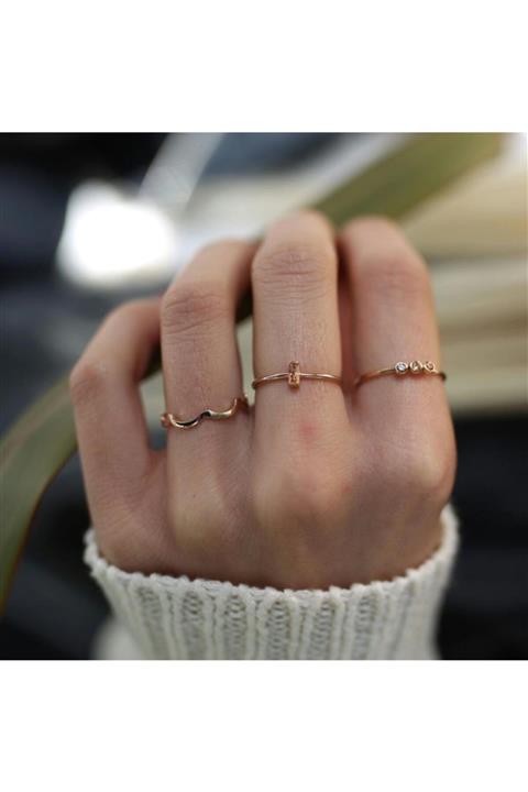 ByGoldenHouse Sonbahar Üçlü Yüzük