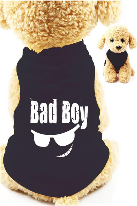 GoShoping Kedi & Köpek Elbiseleri Çizgi Karakterli Sevimli Gezdirme Giysileri-bad Boy