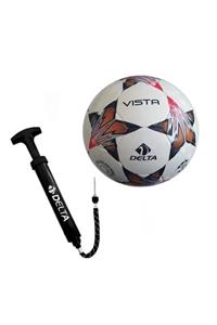 Delta Vista El Dikişli 4 Numara Futbol Topu + Top Pompası