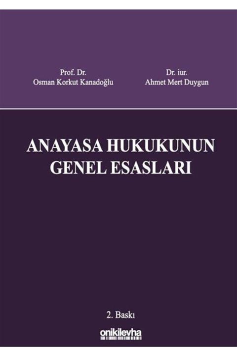 On İki Levha Yayıncılık Anayasa Hukukunun Genel Esasları