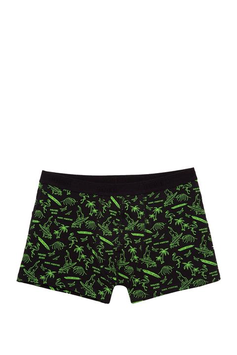 Mavi Erkek Sörf Baskılı Siyah Boxer 092460-900