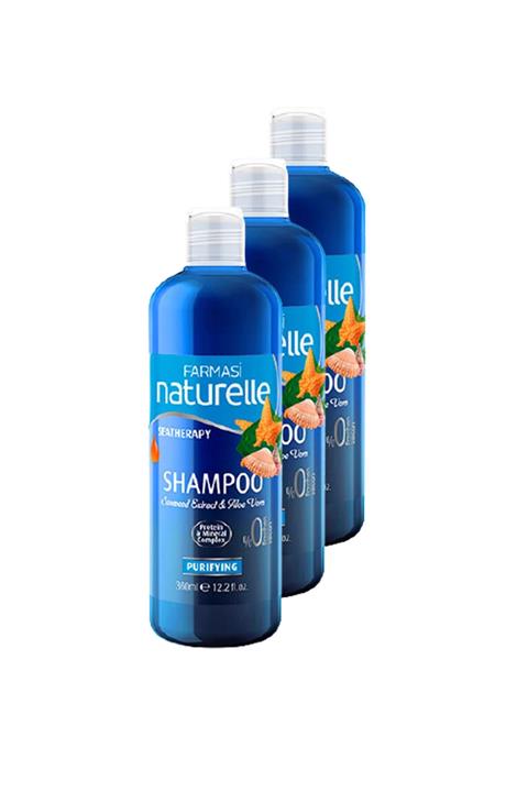 Farmasi Naturelle Sea Therapy Yosun & Aloe Vera Arındırıcı Şampuan 360 ml 3'lü Set