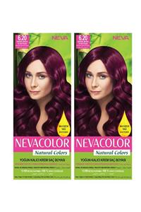 NEVA KOZMETİK Natural Color Saç Boyası 6.20 Orkide Moru 2'li Set