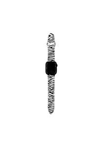 Teknoband Watch 42/44mm M/l Beden Uyumlu Zebra Çizgili Silikon Kordon