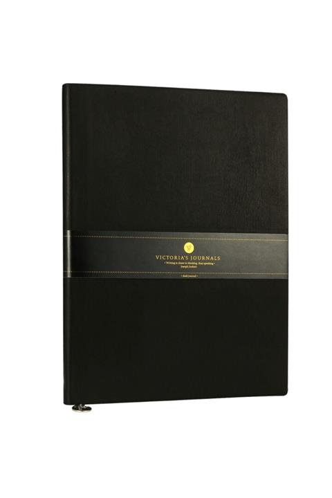 Victoria's Journals Smyth Classic Defter Çizgili Siyah 14,8x21