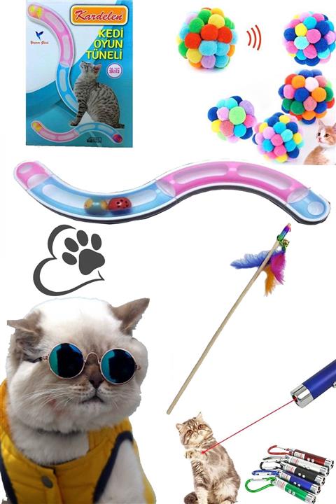 RETROAVM 4 Parça Kedi Oyuncak Seti