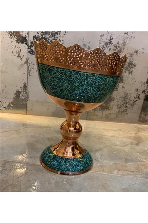 HeliaCarpet Mavi Bakır Şekerlık