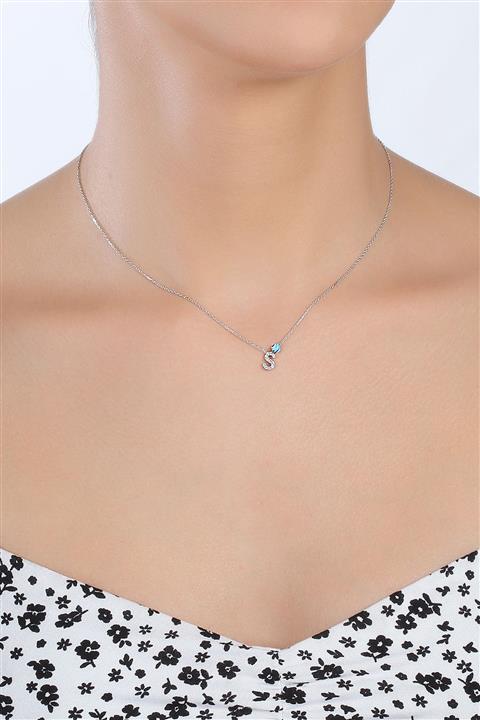 SARIASLAN S Harfli Gümüş Kolye