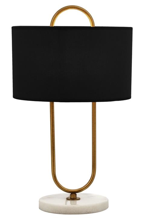 Avonni Avonnı Ml-9112-1e Eskitme Kaplama Masa Lambası E27 Metal Kumaş 30cm