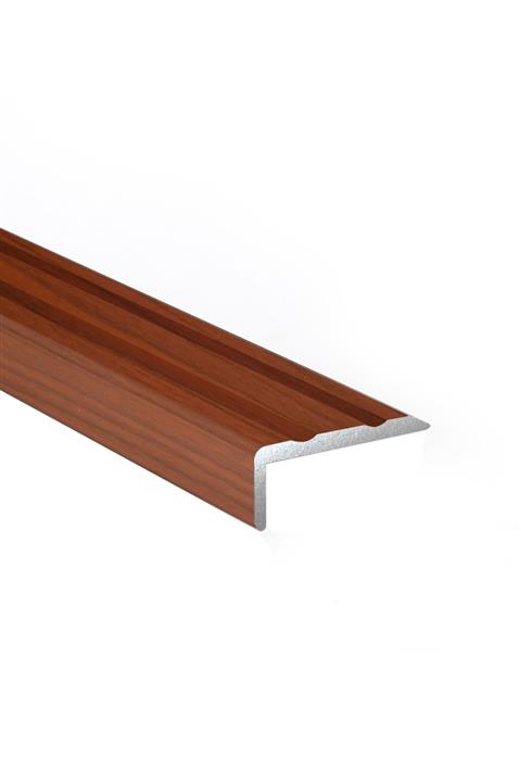 Decoform Alüminyum Köşebent Profili, Merdiven Parke Basamak Çıtası, L Köşebent, Huş, 25x10mm 90cm