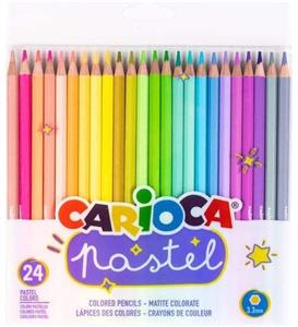 CARIOCA Pastel Renkli Kuru Boya Kalemi 24'lü