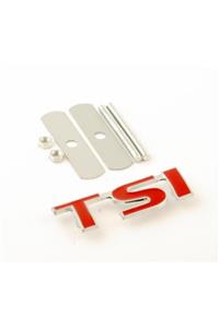 Techmaster Volkswagen Tsi 3 Kırmızı Vidalı Logo 3d Metal Amblem