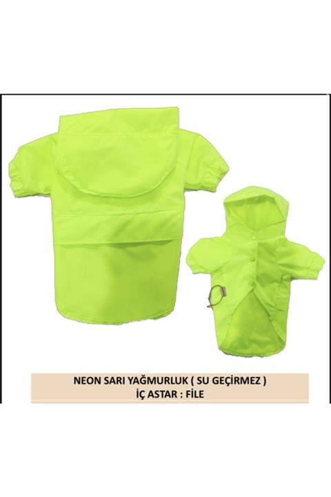 ABS Neon Sarı Küçük Irk Yağmurluk Içi Fileli