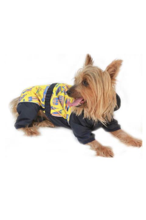 Pawstar New York Romper Küçük Ve Orta Irklar Için Tulum-mont Yağmurluk Köpek Kıyafeti