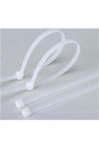 Pemsan (100 ADET) 20cm X 4,8mm Plastik Cırt Kelepçe Beyaz-saydam Kablo Bağı