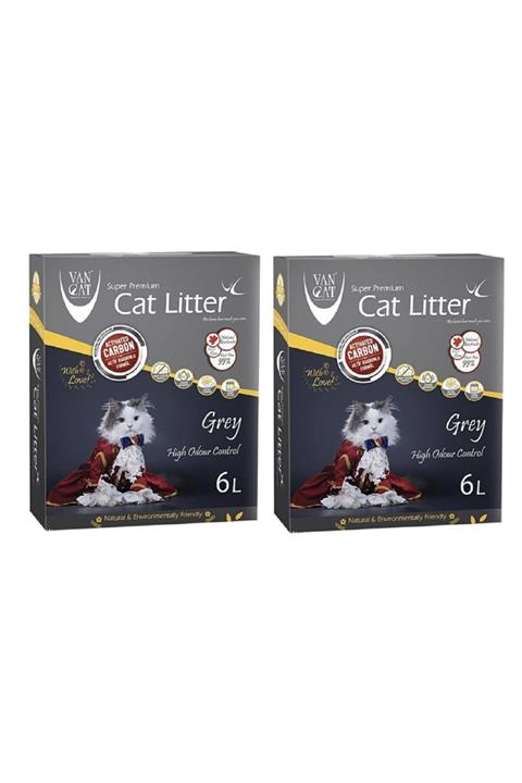Vancat Aktif Karbonlu Premium Kedi Kumu 6 Lt X 2 Adet