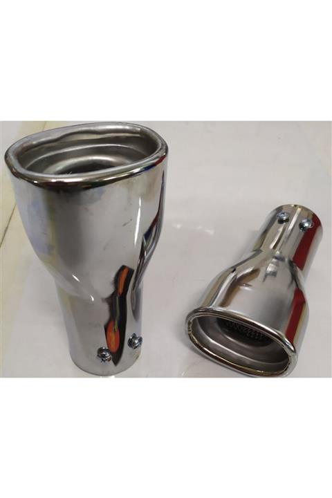 YAVAS OTO Yo086 Cap 51 Oval Filtreli Krom Egzoz Ucu Paslanmaz