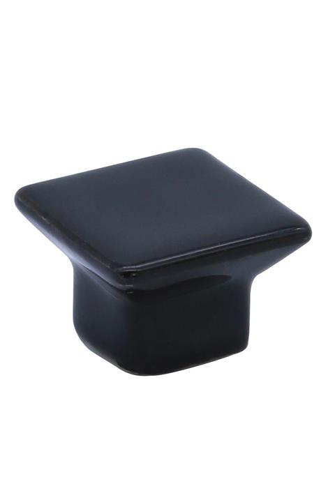 Porcellana Perla Porselen Kulp Dolap Çekmece Mobilya Mutfak Çocuk Kulbu Kare Düğme Siyah