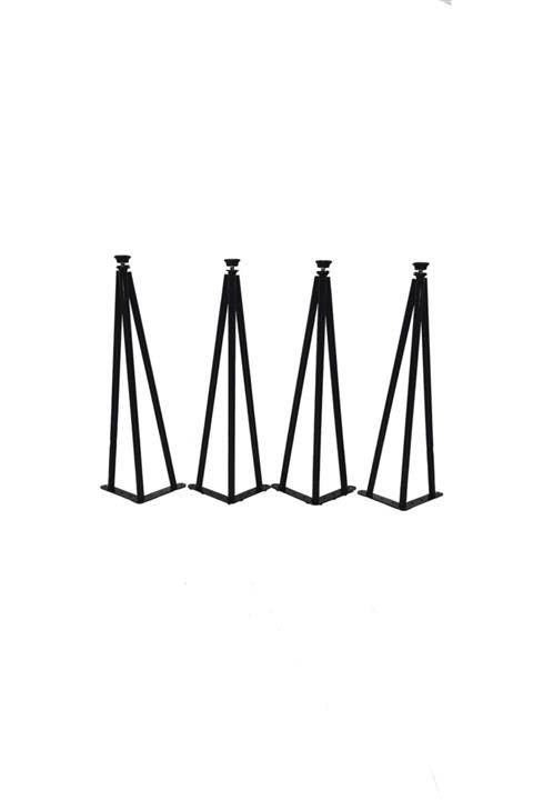 AS DESİGN Dekoratif Metal Boru Firkete Sehpa Ayağı (43 CM - 4 ADET)