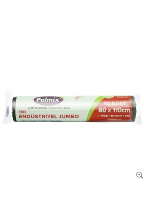 Polmix Çöp Poşeti Torbası End 400 gr Jumbo Boy 80x110 ,10 Adet