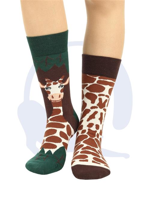Bonami Zürafa Temalı Dikişsiz Burun Çorap