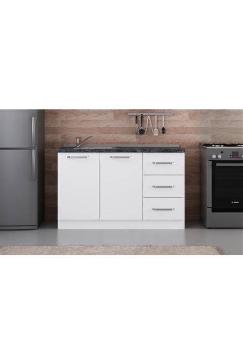 Minar 135 Cm Mutfak Dolabı Beyaz 135-b2-alt Modül