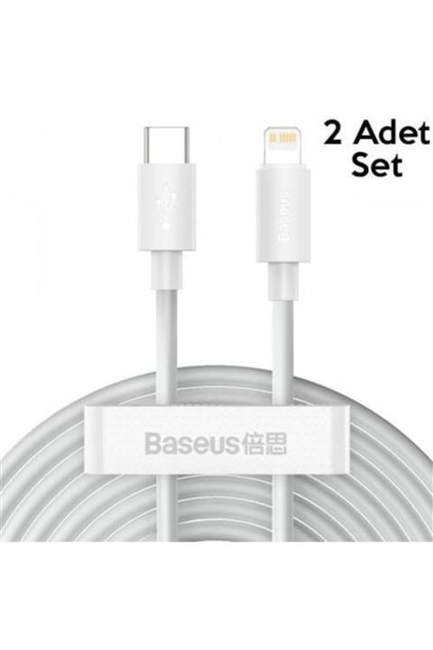 Baseus 1.5mt 2 Adet 20w Pd Lightning Iphone 12,11,xs,xr Usb-c To Lightning Şarj Kablosu 2 Adet Set