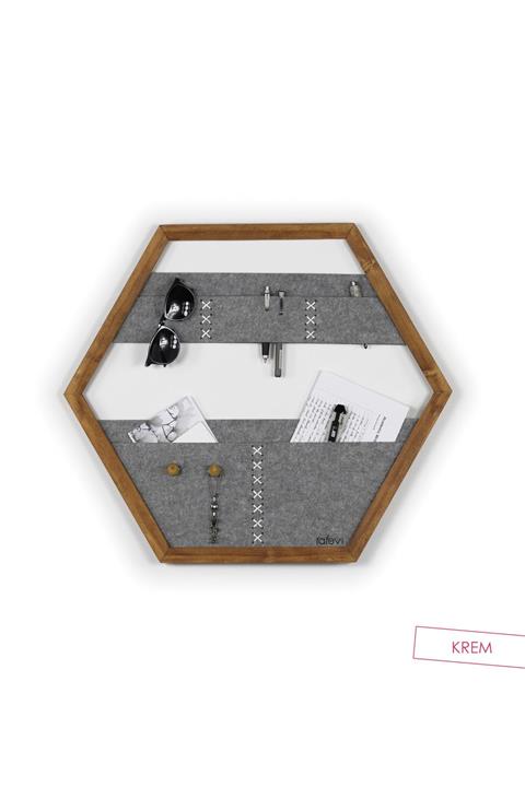 Rafevi Tuva Organizer Pano (Krem)