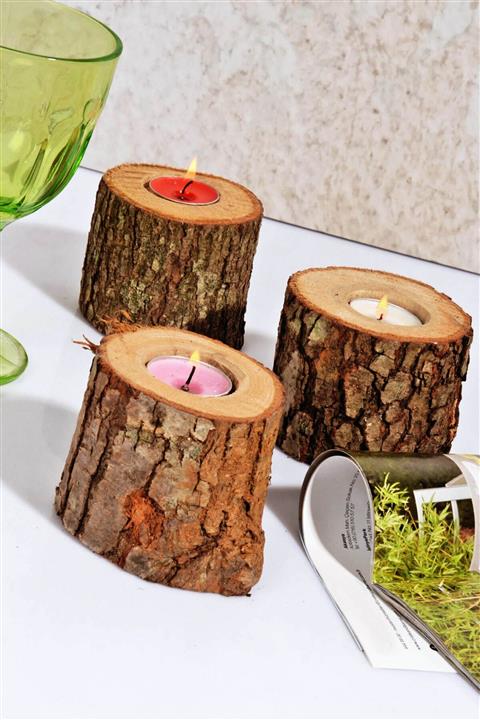 Nova Casa Kütük Silindir Mumluk 153.KTK.05