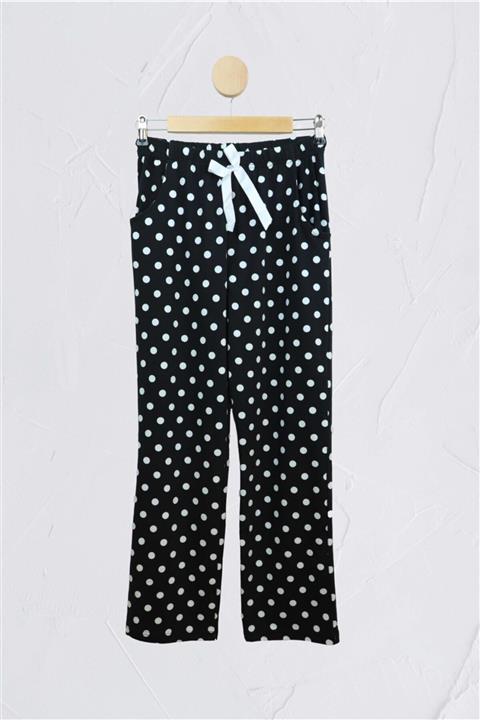 OBJE Kadın Siyah Puanlı Pijama Altı