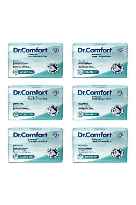 Dr.Comfort 60x90 Cm Yatak Koruyucu Örtü 30x6 180 Adet 6lı Set