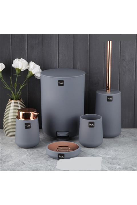 Perotti Lucas Rose Grey 5 Prc. Banyo Takımı Kovalı 13462 4213