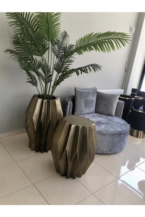 AresDecoration Antik Pirinç Eskitme 2li Set